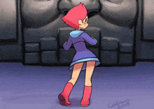 a cartoon drawing of a girl with the year 2018 on the bottom