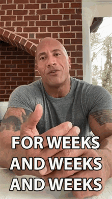 For Weeks And Weeks And Weeks Dwayne Johnson GIF - For Weeks And Weeks And Weeks Dwayne Johnson The Rock GIFs