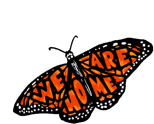 We Are Home Butterfly Sticker - We Are Home Butterfly Monarch Stickers