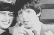 the beatles paul mccartney ringo starr pointing at