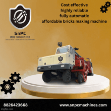 an advertisement for a highly reliable fully automatic brick making machine