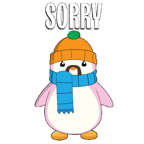 Sorry Penguin Sticker - Sorry Penguin Pudgy Stickers