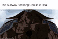 Subway Footlong Cookie GIF - Subway Footlong Cookie One Piece GIFs