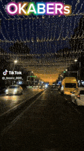 a busy street with octobers written on the top of it