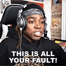 This Is All Your Fault The Black Mastadonte GIF - This Is All Your Fault The Black Mastadonte Its All Because Of You GIFs
