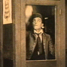 Buster Keaton Cleaning GIF