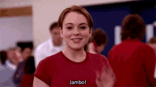 Jambo! GIF - Hello Meangirls Lindseylohan GIFs
