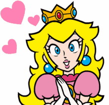 princess peach princess heart in love
