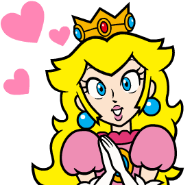 Princess Peach Princess Sticker - Princess Peach Princess Heart Stickers