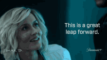 This Is A Great Leap Forward Dr Catherine Halsey GIF - This Is A Great Leap Forward Dr Catherine Halsey Natascha Mcelhone GIFs