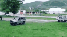 Van Chasing A Jeep - Van GIF - Van Jeep Chase GIFs