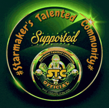 a logo for the starmakers talented community is shown