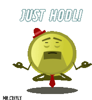 Hodl Just Hodl Sticker - Hodl Just Hodl Bitcoin Stickers