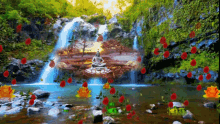 Lord Shiva Waterfalls GIF - Lord Shiva Waterfalls Flowers GIFs
