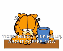 Garfield Coffee GIF - Garfield Coffee Need A Coffee GIFs