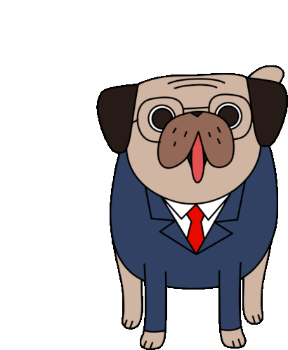 Pug President Sticker - Pug President Dog Stickers