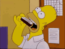 Homer Eat GIF - Homer Eat Swallow GIFs
