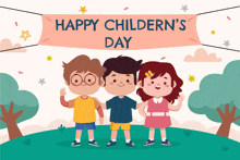 Happy Children'S Day Kids GIF - Happy Children'S Day Kids Stars GIFs