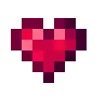 a pixel art heart with a white background