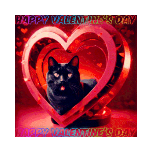Happy Valentines Day Valentine'S Day Sticker - Happy Valentines Day Valentine'S Day Cat Stickers