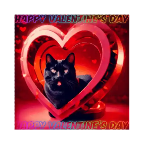 Happy Valentines Day Valentine'S Day Sticker - Happy Valentines Day Valentine'S Day Cat Stickers