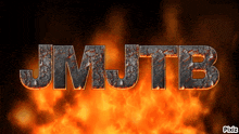 the word jmjtb is surrounded by fire and smoke