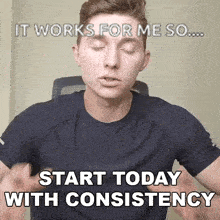 a man with his eyes closed says " it works for me so ... "