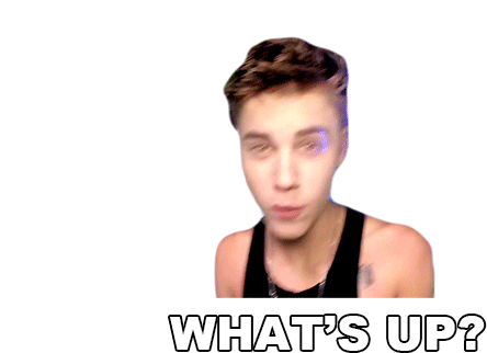 Whats Up Justin Bieber Sticker - Whats Up Justin Bieber Beauty And A Beat Song Sup Stickers