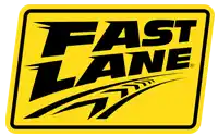 a yellow sign that says fast lane in black letters