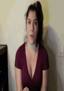 Youtuber Cleavage GIF
