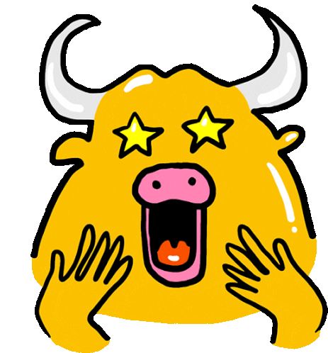 Bye Surprised Sticker - Bye Surprised Bull Stickers