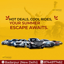 an ad for a car rental company in delhi