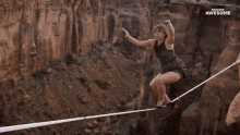 tightrope walk walking balance stunt