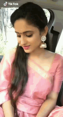 pink saree