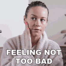 Feeling Not Too Bad Brie Larson GIF - Feeling Not Too Bad Brie Larson Im Feeling Alright GIFs