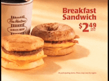 Tim Hortons Breakfast Sandwich GIF - Tim Hortons Breakfast Sandwich Tims GIFs