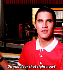 Glee Blaine Anderson GIF - Glee Blaine Anderson Do You Hear That Right Now GIFs