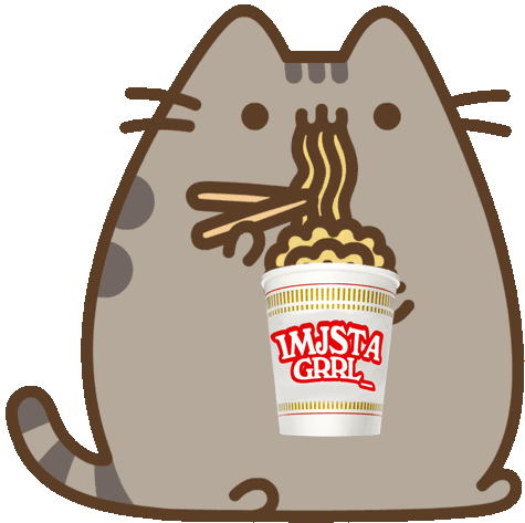 Imjustagrrl Ramen Sticker - Imjustagrrl Ramen Cat Stickers