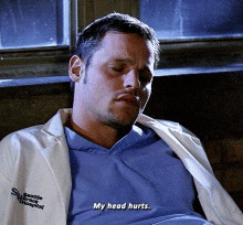 Greys Anatomy Alex Karev GIF - Greys Anatomy Alex Karev My Head Hurts GIFs