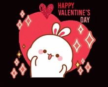 Happy Valentine'S Day 2024 Bunny GIF - Happy Valentine'S Day 2024 Bunny Cartoon GIFs