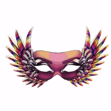aneix winged mask feather masquerade party costume face stickers