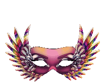Aneix Winged Mask Sticker - Aneix Winged Mask Feather Masquerade Stickers