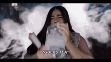Sips Tea Tea GIF - Sips Tea Tea Sky Santana GIFs