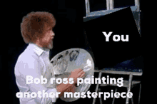 Bob Ross Painting GIF - Bob Ross Painting Masterpiece GIFs