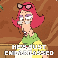 He'S Just Embarrassed Agatha GIF - He'S Just Embarrassed Agatha Digman GIFs