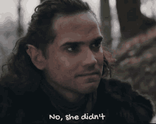a man with long hair says no she did n't