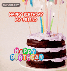 Happy Birthday My Friend.Gif GIF - Happy Birthday My Friend Happybirthday Birthday Wishes GIFs
