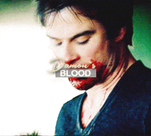 Damon Salvatore Blood GIF - Damon Salvatore Blood Vampire GIFs