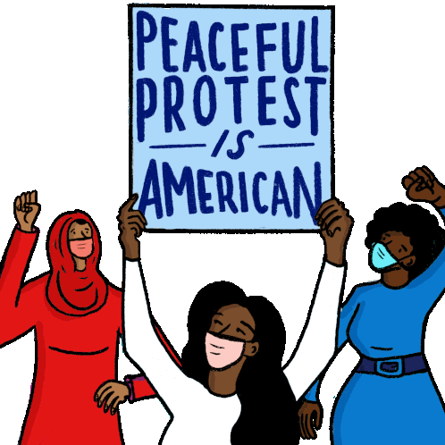 Peaceful Protest Is American Protest Peacefully Sticker - Peaceful Protest Is American Protest Peacefully Protesting Stickers