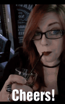 Cheers Drink GIF - Cheers Drink Redhead GIFs